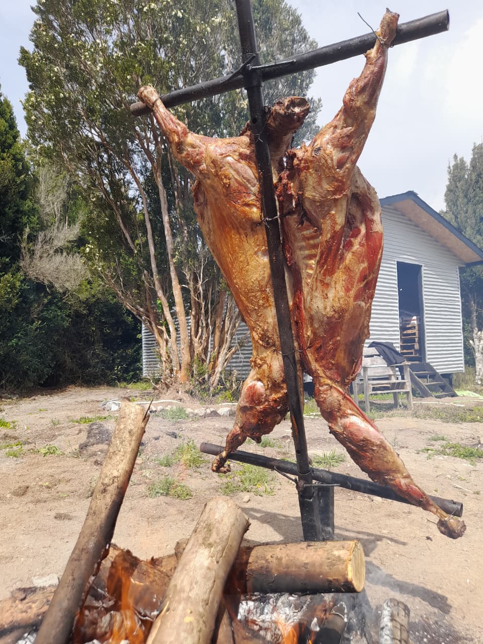 Cordero magallánico al palo con leña — Chef Servicio Global
